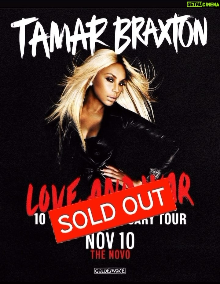 Tamar Braxton Instagram - I did not know that when y’all was in the comments bullying us to bring @loveandwar10yr to the west coast y’all was NOT playing! God is sooo good! Get the remaining tickets NOW because as you see they going fast ✨✨✨ #loveandwar10 #noticeme