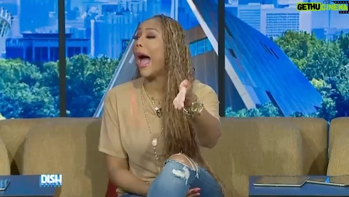 Tamar Braxton Instagram - It’s no shade …it’s all TEA!!!! Keep dishing with us everyday on your tv @dishnation 🤣🏆✨