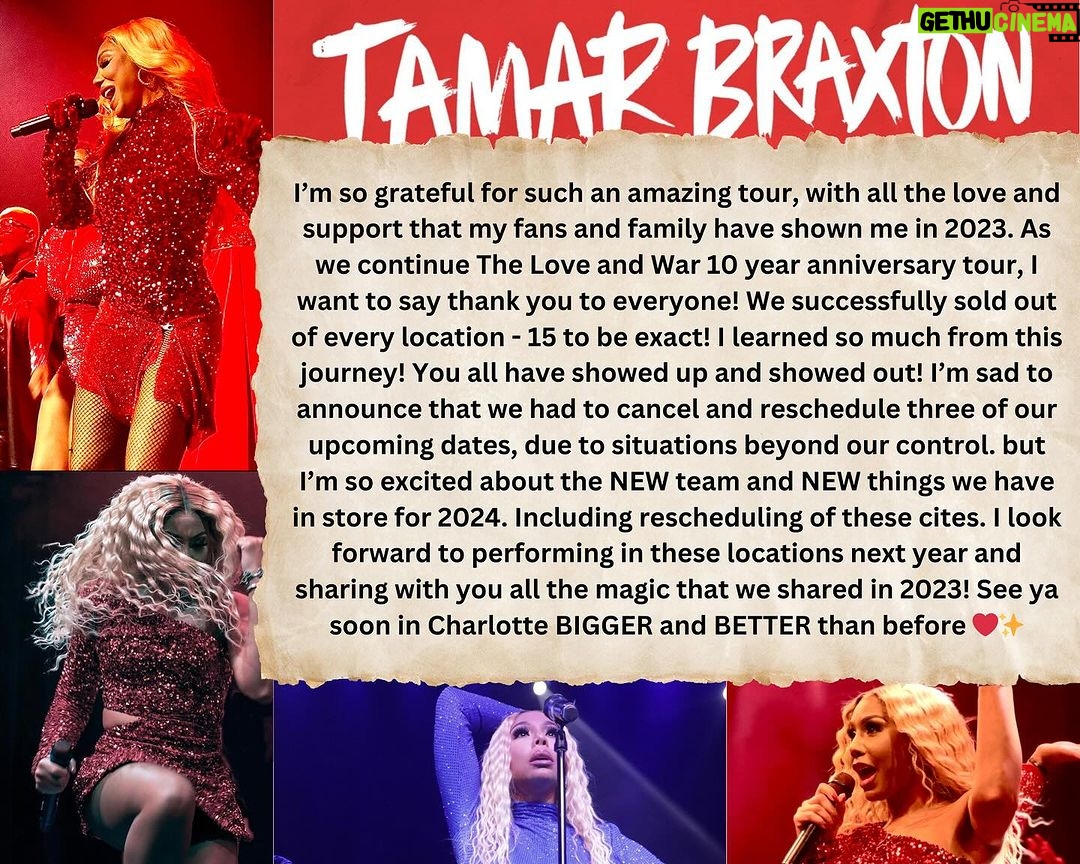 Tamar Braxton Instagram - I love you all 💛✨ #loveandwar10