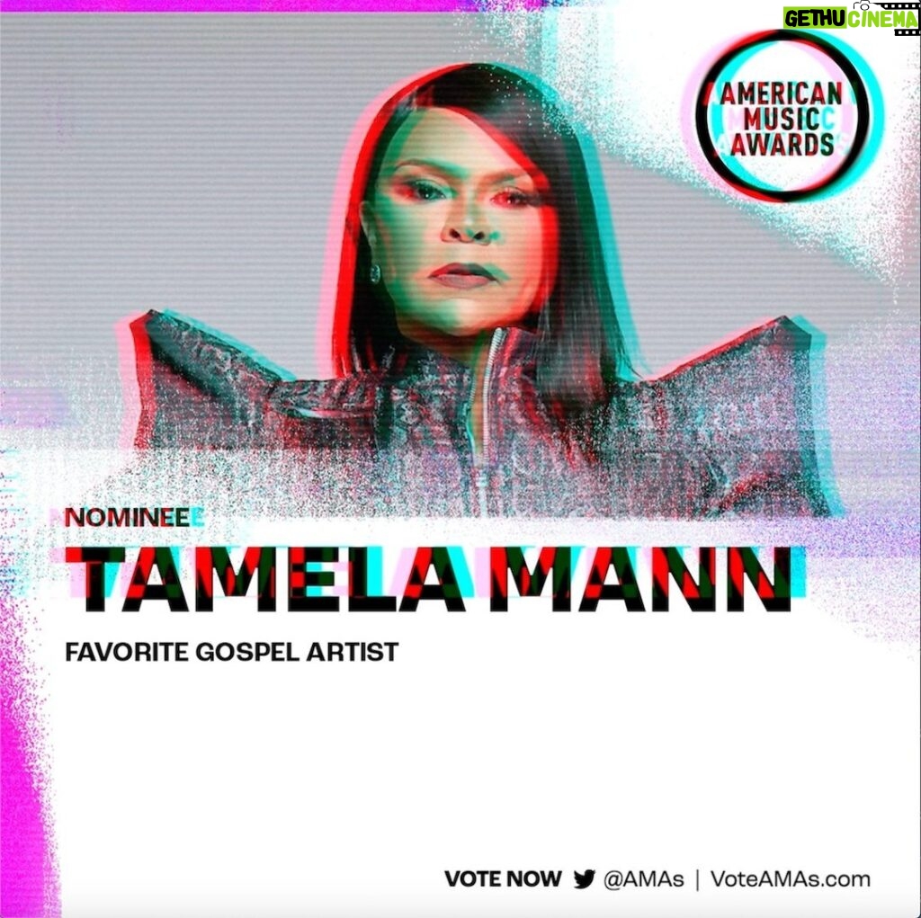 Tamela Mann Instagram - So excited to be nominated for the 2022 #AMAs! Vote now by heading to VoteAMAs dot com and don’t miss the show on November 20 at 8/7c on #ABCNetwork! #AMAs #HeDidItForMe #Overcomer