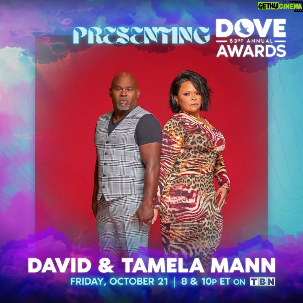 Tamela Mann Instagram - We’re excited to be back with our Gospel Music Association (GMA) family to present on the 53rd Annual #GMADoveAwards. Be sure to tune-in on Friday, October 21, 8 & 10P ET to #TBN or to #SiriusXMTheMessage for the simulcast.