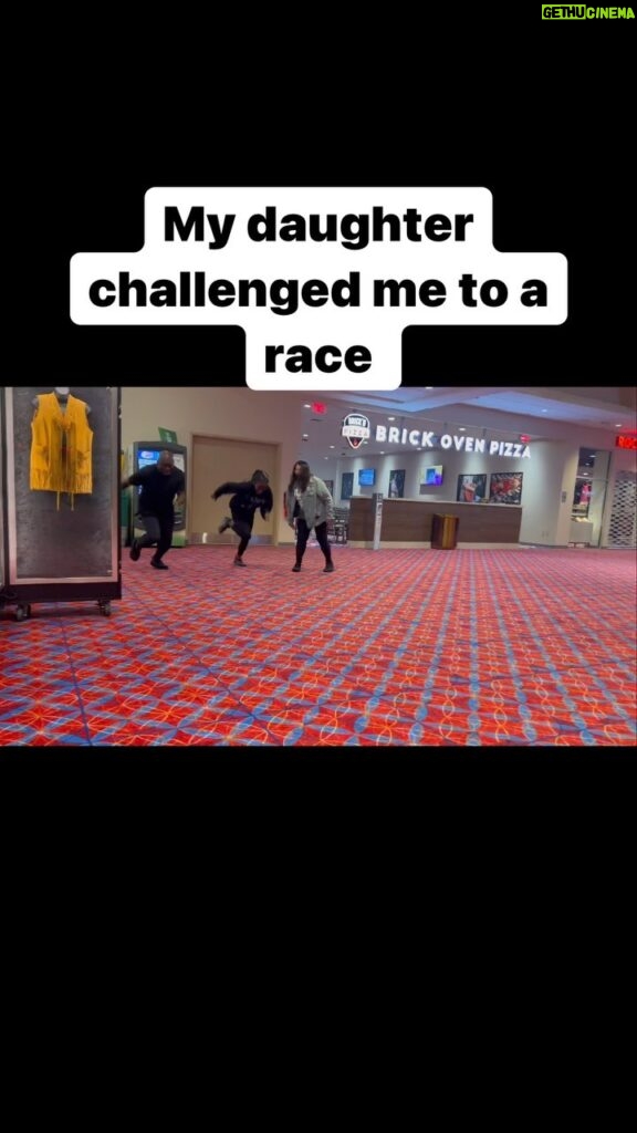 Tamela Mann Instagram - @porcia_mann challenged me to a race 😎 #fatherdaughter #race #thursdaymotivation