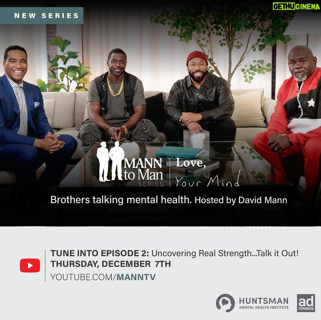 Tamela Mann Instagram - Episode 2 is now available on #MannTV I had the pleasure of speaking with my friends @lancegross and @anthonyevansjr, along with our incredible mental health expert @drtartt. We spoke about the significance of nurturing our relationship with our minds, and let me tell you, it was mind-blowing! Join the conversation in the comments on December 7th, exclusively on my #MannTV YouTube channel. Let's spread the love and #LoveYourMind together! Tune in today! @Love_YourMind, @AdCouncil, @HuntsmanMentalHealth