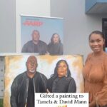Tamela Mann Instagram - What a moment to remember🥰 Thank you @davidandtamela for your comedy & music. What an amazing show👏🏽 #art #artwork #artistsoninstagram #tamelamann #worship #davidmann #artcollector #tylerperry #overcomer #ncartist #dopeart #comedy #meetthebrowns