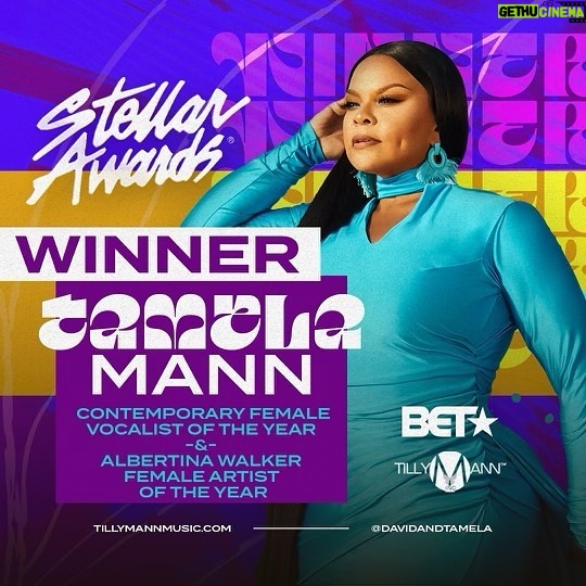Tamela Mann Instagram - Congratulations to my Queen Tamela Mann 👑 Thank you to Don Jackson and @thestellars for this honor and the entire team #tillymanninc #Thankyou #Overcomer #HelpMe #Touchfromyou #FinishedWork #Hediditforme #thestellars #tamelamann cc: @ellis.creativesolutions