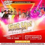 Tamela Mann Instagram - Stellar Award Weekend is underway! Hangout with us and our @getuperica family with @2trillion and @imericacampbell as we talk about all things #OvercomerDeluxe #TamelaMann and what we’ve got cooking next. Atlanta, Georgia