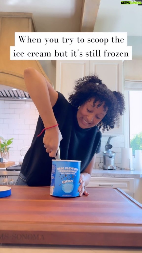 Tamera Mowry-Housley Instagram - When you’re trying to serve up a sweet treat and Aden becomes the ice cream target! 🍦😂 Note to self: Get softer ice cream... or a stronger scoop! #MomLife #icecreamfails Inspo✨: @dexterthebalancingdog