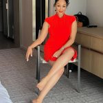 Tamera Mowry-Housley Instagram - Entering a new season in my mid-forties. 😳 Grateful for life, new opportunities and learning the importance of self-care. We juggle a lot as moms. 💪🏽Sometimes at the expense of losing sight of our passions, mental and physical health. Being someone who struggles with balance I learned the importance of boundaries, silencing the inner critic, being kind to myself and aligning myself back to God. Even with life’s challenges. It can be beautiful.❤️ #wife #mother #boss 💃🏽 @karen_millen