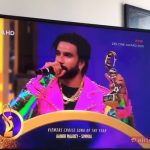 Tanishk Bagchi Instagram – Cheers to team #AankhMarey! ✌️‬ ‪Thank you @ranveersingh, @itsrohitshetty, @karanjohar & @azeemdayani. #ZeeCineAwards2019
