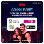 Tanishk Bagchi Instagram - Thank you everyone for giving #AankhMarey so much love & making it No.1 everywhere.❤🎶🙌 - @ranveersingh | @saraalikhan95 | @karanjohar | @itsrohitshetty | @dharmamovies | @rohitshettypicturez | @reliance.entertainment | @simmbathefilm | @azeemdayani | @tseries.official | @nehakakkar | @shabbir_ahmed9 | @mikasingh | @kumarsanuofficial | #Simmba