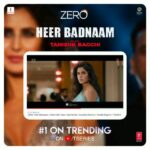 Tanishk Bagchi Instagram - Trending Trending! #HeerBadnaam at #No1 on Youtube. Thank you for the love guys.❤🎶 - @iamsrk | @katrinakaif | @anushkasharma | @aanandlrai | @redchilliesent | @cypplofficial | #Romy | @Tseries | #Zero