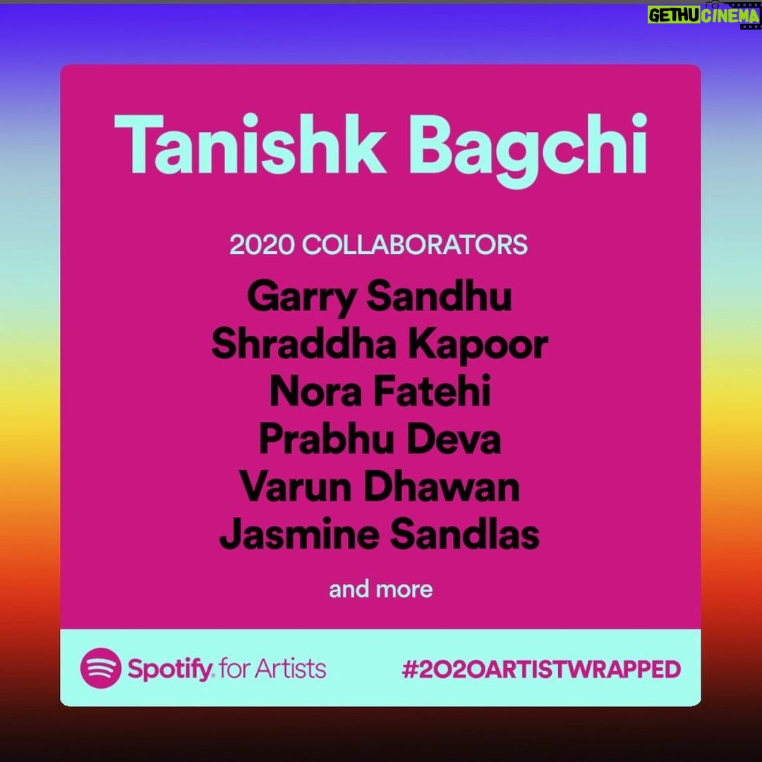 Tanishk Bagchi Instagram - 394 Million + streams ❤️ Thank you so for showing so much love to my music this year..keep the love flowing , Grateful. #2020wrapped @spotifyindia @paddy.nsp