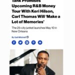 Tank Instagram - Thank you @billboard Memories and Love will be made! “THE R&B MONEY TOUR” MAY-JUNE Link in my bio R&B MONEY