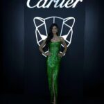 Tara Emad Instagram - Panthère de Cartier 💫 So much love to my favourite sisters @sahar.m.azab & @maissaazab dressing me in this @rasario dress and @jimmychoo shoes✨ Make up @manulosadagomez Hair @fadirashwani Dubai, United Arab Emirates