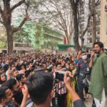 Tasnia Farin Instagram - Thank you! EastWest university,Jagannath university and North South university for having us. Watch “Kacher Manush Dure Thuiya” on 22nd February on @chorkiofficial with your family, friends and loved ones.