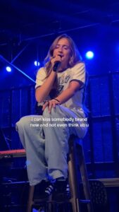 Tate McRae Instagram - did a lil cover of tequilaa in sound check yesterday :’)