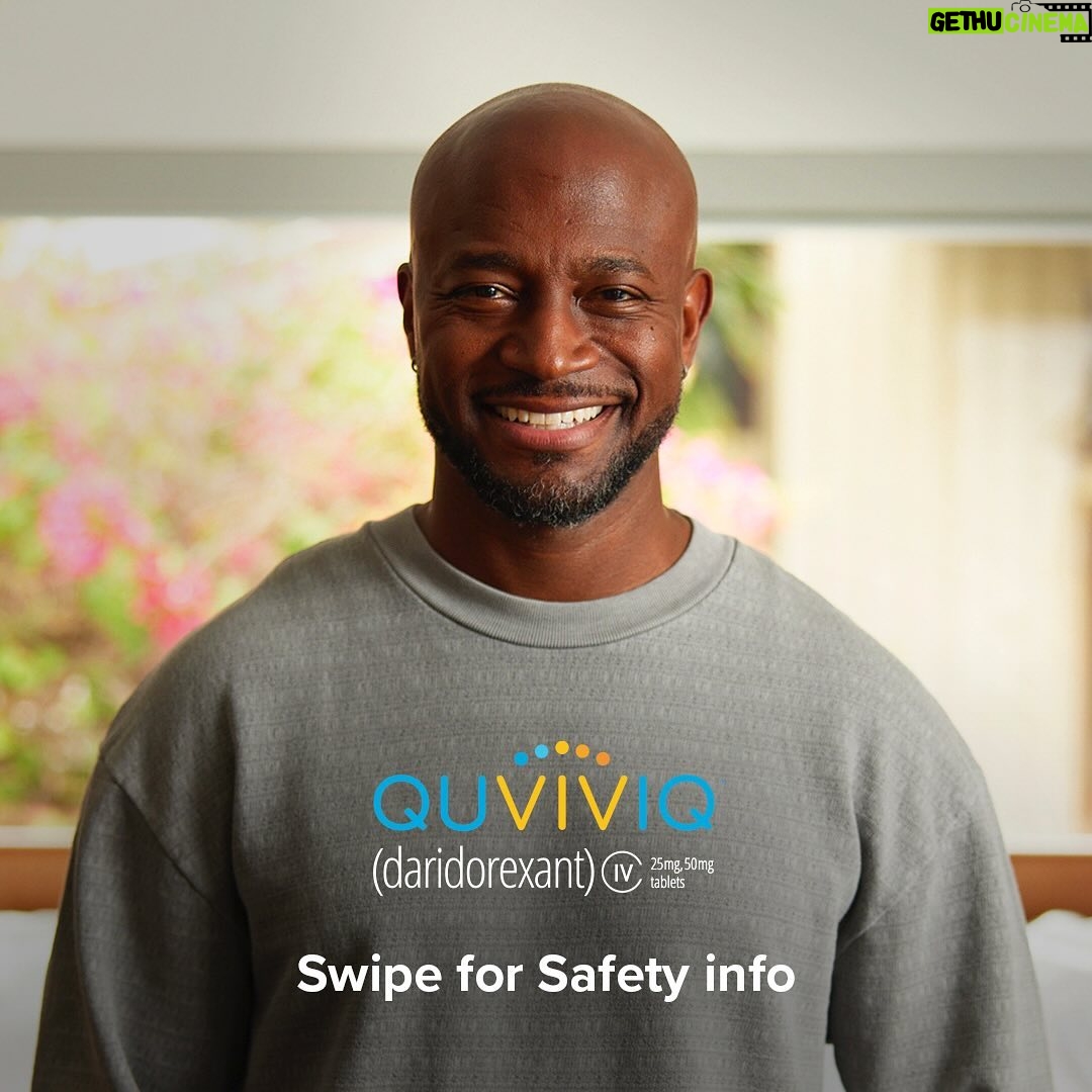 Taye Diggs Instagram - It’s Wednesday, and I’m feeling ready for the day thanks to better sleep with @quviviq . #QUVIVIQpartner #insomnia #ad QUVIVIQ is a prescription medicine for adults like me who have trouble falling or staying asleep (insomnia). Individual results may vary. Do not take if you fall asleep often at unexpected times (narcolepsy) or if you are allergic to QUVIVIQ or any of its ingredients. Swipe for additional safety info, and see link in bio for Med Guide @quviviq . For U.S. consumers only.