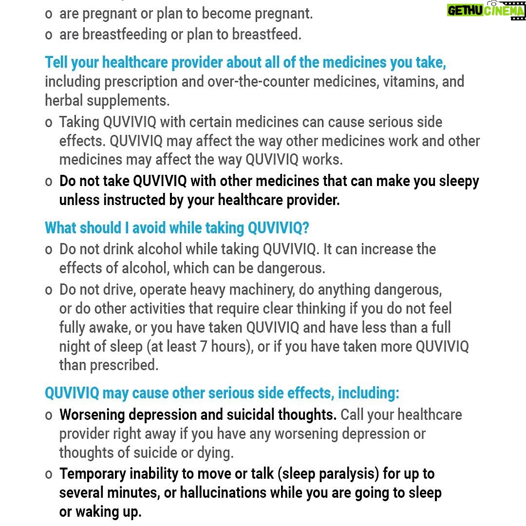 Taye Diggs Instagram - This just in! Hello to better sleep with @quviviq #QUVIVIQpartner #insomnia #ad QUVIVIQ is a prescription medicine for adults like me who have trouble falling or staying asleep (insomnia). Do not take if you fall asleep often at unexpected times (narcolepsy) or if you are allergic to QUVIVIQ or any of its ingredients. Individual results may vary. Swipe for additional safety info, and see link in bio for Med Guide. @quviviq For U.S. consumers only