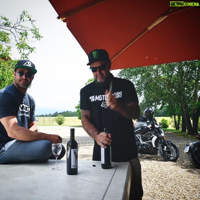 Taylor Kinney Instagram - Italian pit stop. #ItalianGP @ducatimotor @motogp