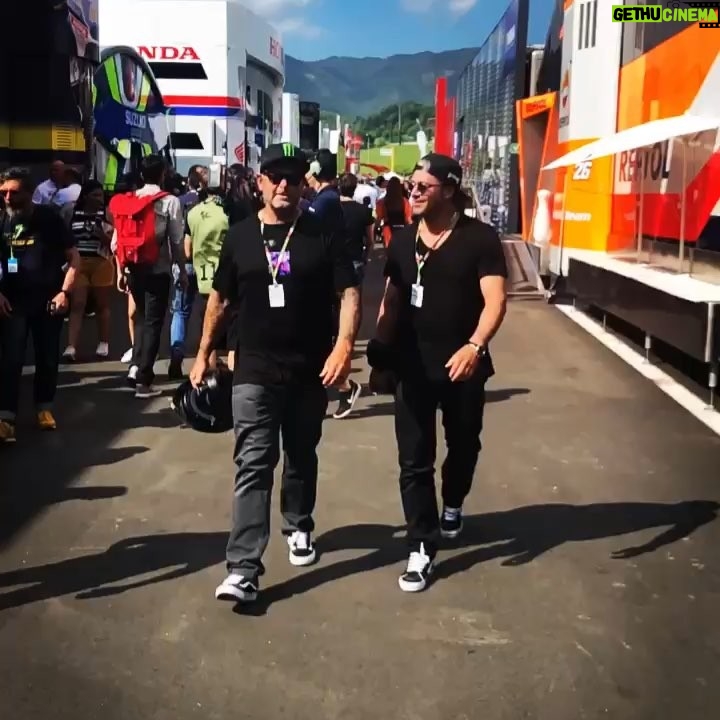 Taylor Kinney Instagram - First trip to Italy for races. Thanks #motogp @johnnylouch @kellylouch looking forward to the weekend. Lots of love 🇮🇹 @motogp @hjc_helmets Mugello Circuit