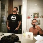 Taylor Kinney Instagram - Just two dudes figuring it out. Shit. #quitthecrew #catalonyagp🇪🇸 @johnnylouch