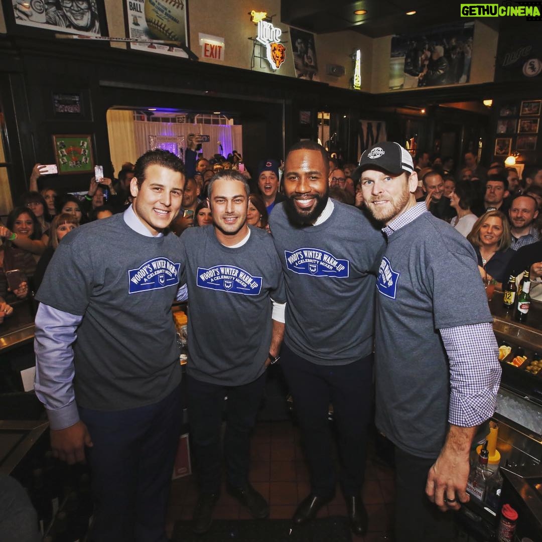 Taylor Kinney Instagram - Big shout it to Harry Caray's and @woodfamilyfoundation for a great evening. #gocubsgo