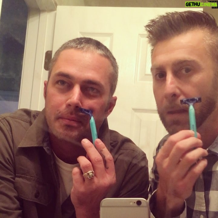 Taylor Kinney Instagram - #quitthecrew #formula1 #cota killing them softly with my good ole shaving buddy @daz_jack