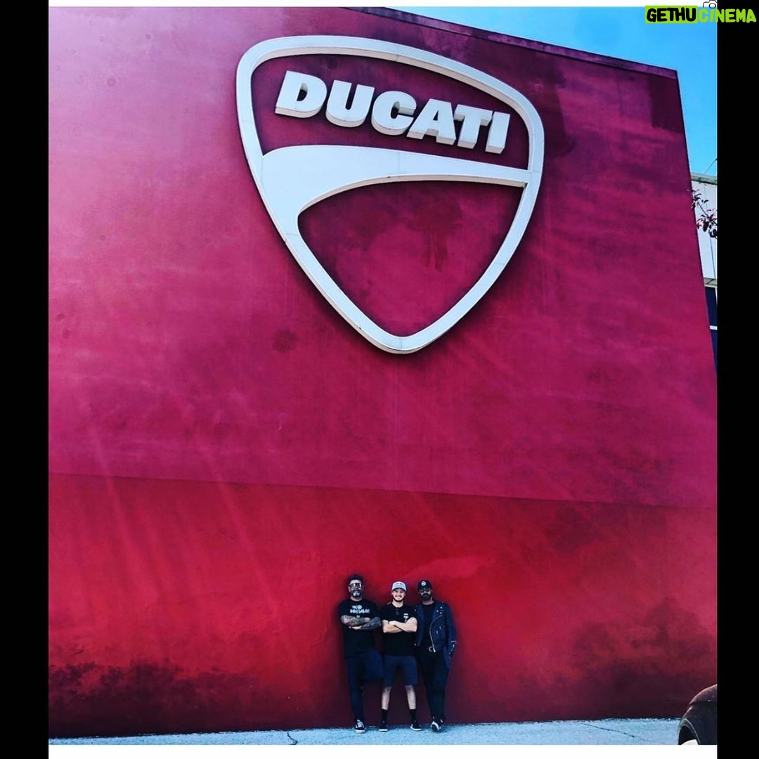 Taylor Kinney Instagram - @ducatimotor @pramacracing @jackmilleraus Safe travels to Barcelona our friend! Get on a bike, take in the sky, eat pasta, all is well. @yellowhut Ciao! Ciao! #quitthecrew Ducati Factory,