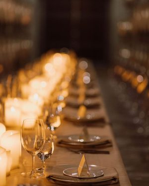 Taylor Lautner Instagram - REHEARSAL DINNER
We knew from day one we wanted to use as many different spaces at Epoch Estate Wines as possible to showcase why we love the property so much and to provide a different experience for our guests each and every night. Doing rehearsal dinner in the underground barrel cellar was a no brainer. A small intimate and romantic atmosphere to celebrate our love (and a delicious meal) with the closest people in our lives. Guests sat at a beautiful table in crystal chairs that bounced off the ambient lighting and candles that lined the room. We wanted to celebrate girl Tays Greek heritage by designing a family style Mediterranean menu paired perfectly with some of our favorite Epoch wines. The room was filled with love, laughter and excited anticipation of the weekends celebrations to come. 

Planning and Event Design @samkoma.world 
Venue @epochwines 
Photography @nicoleivanovphoto 
Lighting @tn_event_designs 
Styling @soniayoungstyle