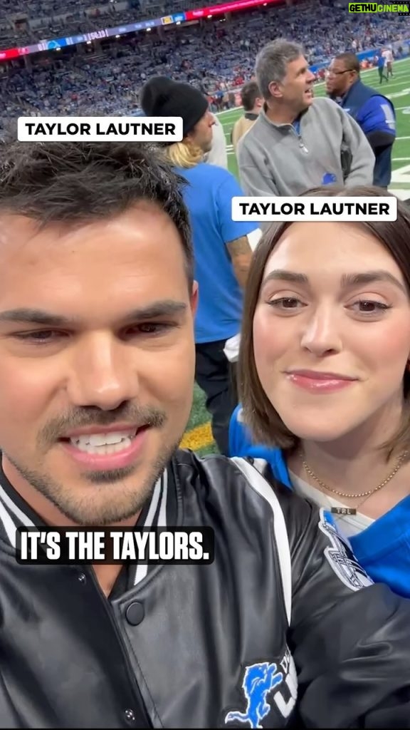 Taylor Lautner Instagram - “Let’s go Lions, baby!” - Taylor and Taylor Lautner 🦁