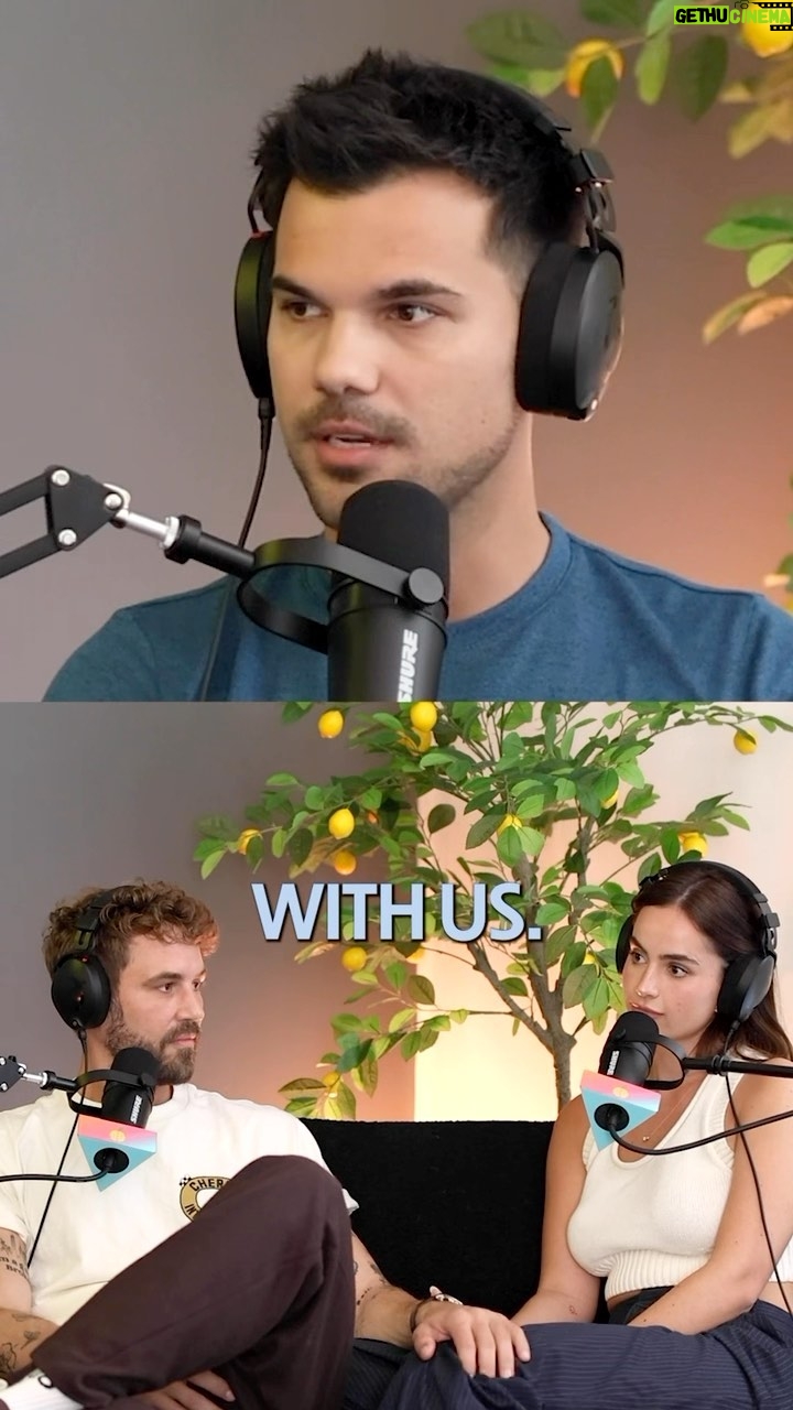Taylor Lautner Instagram - Tomorrow’s episode is a very important and vulnerable conversation with our guests @nnataliejjoy and @nickviall. Natalie bravely opened up for the first time about a traumatic incident in her life and discussed how she is learning to heal and prioritize her mental health. Watch the full episode on YouTube and listen wherever you get your podcasts Wednesday morning 🎙️ In case this episode brings up any sensitive topics for you or a loved one, keep an eye on both @thesqueeze and @lemonsbytay for helpful resources and tips throughout the week 💛 **Full topics and TW in video description