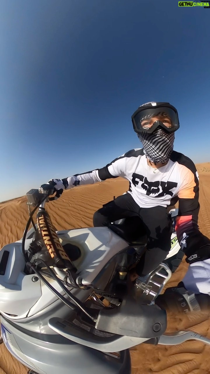 Taz Skylar Instagram - I don’t even know how we managed to not flip those quads. @vdpvincent Sharjah Desert
