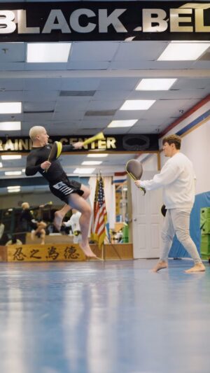 Taz Skylar Instagram - Beyond honored to start this training arc with my man @taz_skylar 🥋 was humbled to hear how much of an influence I’ve had on Taz’s decisions in Sanji’s Kicking style 🙏🏼 Time to evolve 🐉 

Shot by: @thetheodorepark 
Dojo: @kschoitkd 

#Osufilms
#mortalKombat #MK1 #onepiece #sanji #kenshi