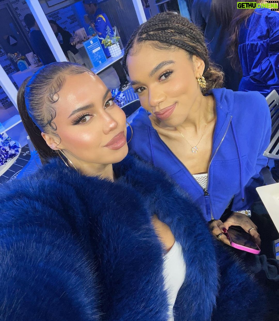 Teala Dunn Instagram - Go Rams!! 💙😊 thanks for having me @amazoninfluencerprogram Los Angeles, California