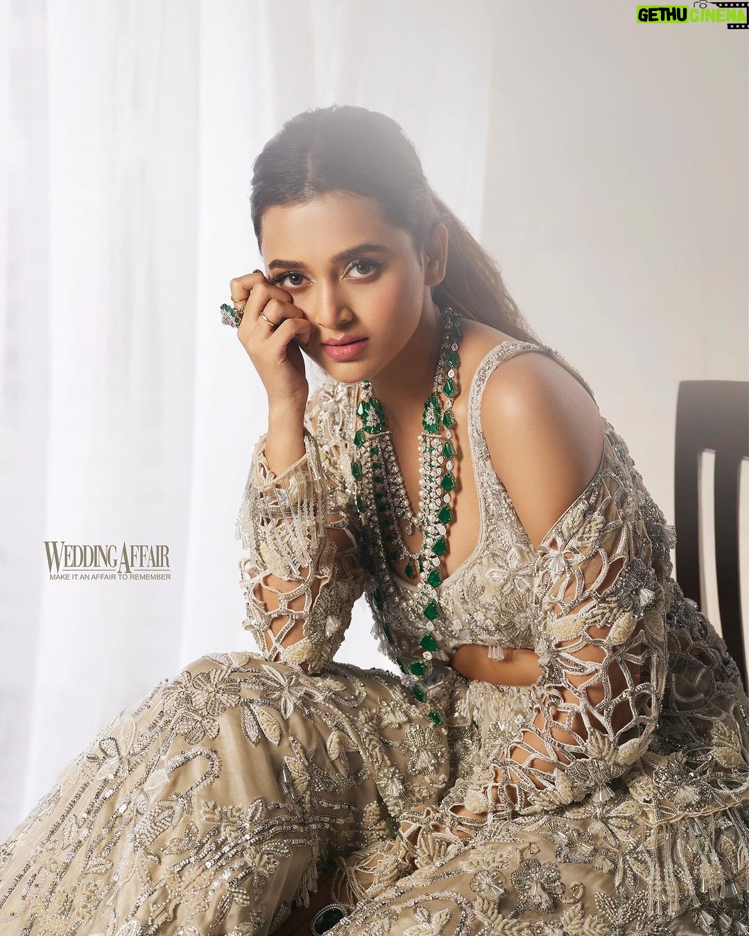 Tejasswi Prakash Instagram - Lowkey and loving it ♥️ . . . . Magazine: @weddingaffairofficial Producer: @akshat_gutgutia Photographer: @trishasarang Stylist: @natashavohra6 Assisted by: @_shruuttii_ Make up: @billymanik18 Hair: @sheetal_f_khan Artist Publicist: @atulmishra6 Wearing: @kalkifashion Jewellery: @sonisapphire