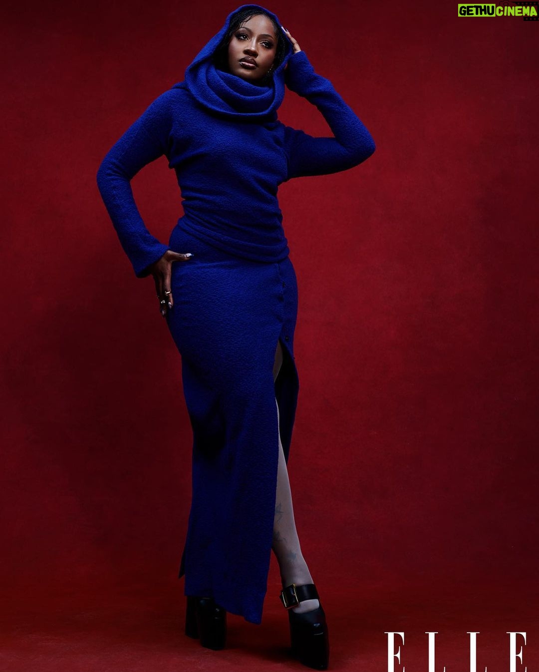 Tems Instagram - Month of victory🕊 @elleuk #covergirl Words by @charliebcuff EIC @kenyahunt Photographer @ekuaking Stylist @georgmedley Seamstress #BarbaraTheTailor Hair @mariahldn Makeup @paintedbyesther Nails @michelleclassnails Creative Director @tom_houseofusher Fashion Director @avrilmair Talent Director @lottielumsden Associate Editor @lenadecasparis Talent Editor @olivia__blair Bookings Editor @ln__producer Styling Assistant @galkln