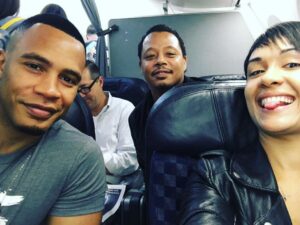 Terrence Howard Instagram - Bumped into my favorite couple... Nothing but love for these two! @traibyers @ladygracebyers