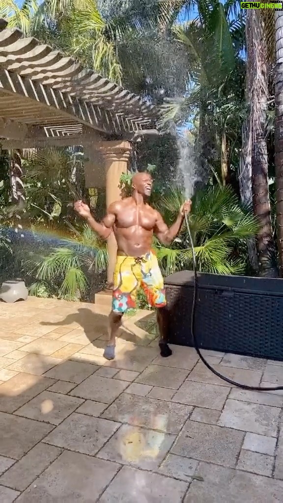 Terry Crews Instagram - Not a cruel summer when you’re staying cool 😉🌈 #summer #summerheat #stayingcool #cruelsummer