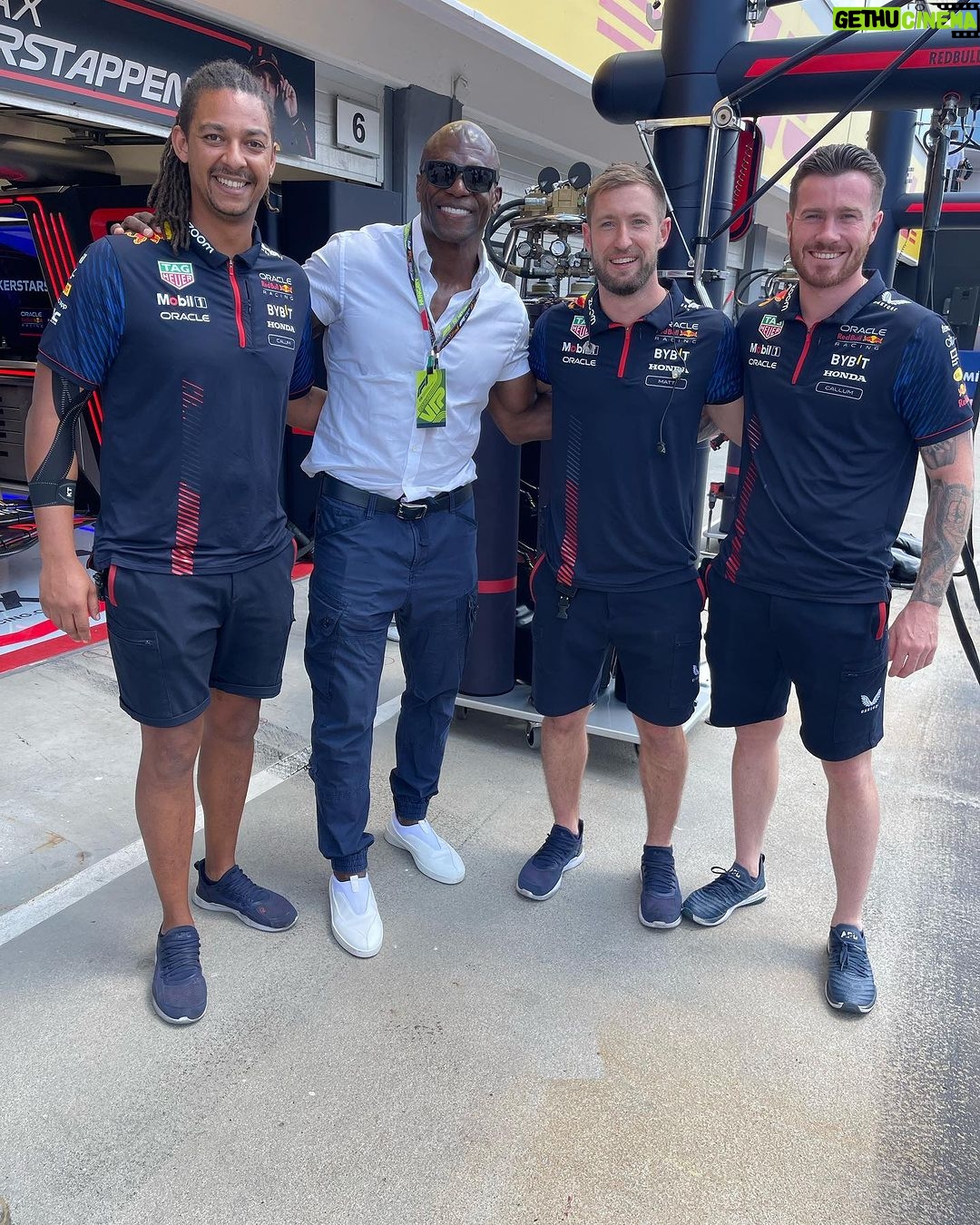 Terry Crews - 212.9K Likes - Having the BEST TIME at my first @F1 with @redbullracing at @hungaroring_official !!!!
The race, the tech, the science and hospitality you’ve shown me were second to none! Thank you and Godspeed!!!