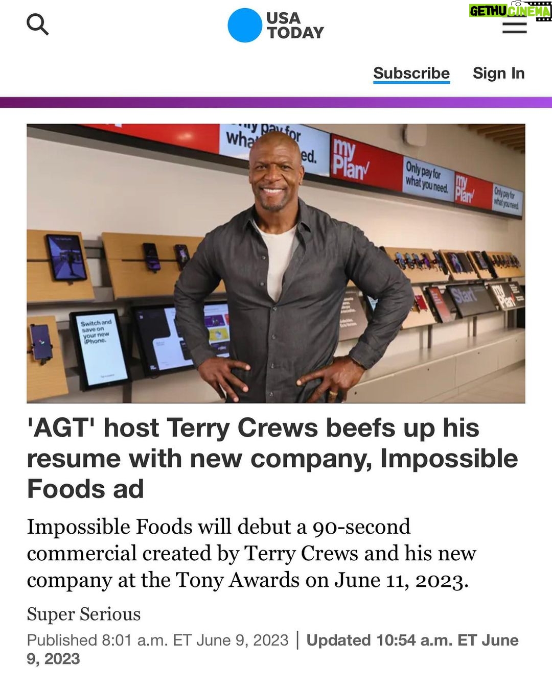 Terry Crews Instagram - IT'S TIME TO GET SUPER SERIOUS!! When I moved to Los Angeles, my main goal was to be CREATIVE. I've had so many opportunities to fuel that π₯, but nothing more exciting than this! Introducing my new partnership with @CopyMatt and @YooHoo202... @superduperserious! Keep an eye out for our first ever spot this Sunday on @TheTonyAwards for @impossible_foods!! IT'S GETTING SERIOUS!