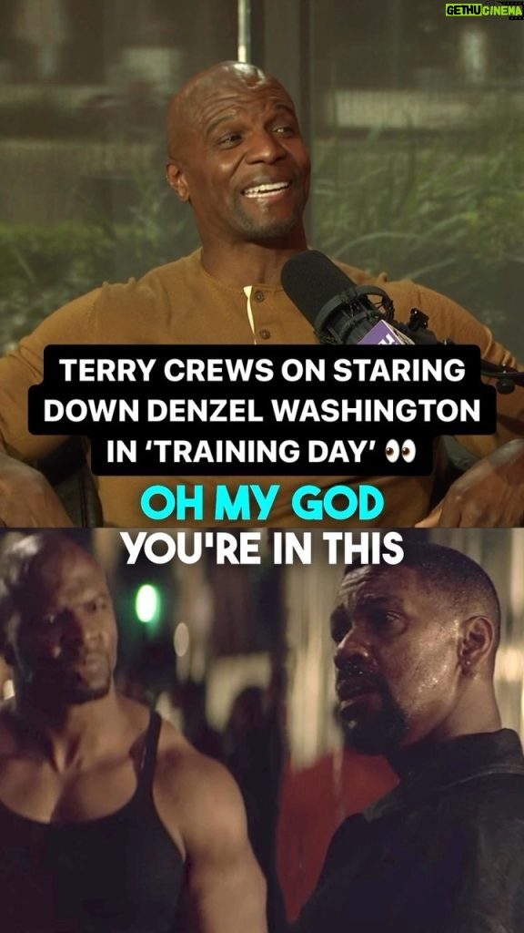 Terry Crews Instagram - @terrycrews discusses getting to stare down Denzel Washington in the classic “King Kong” scene in ‘Training Day’