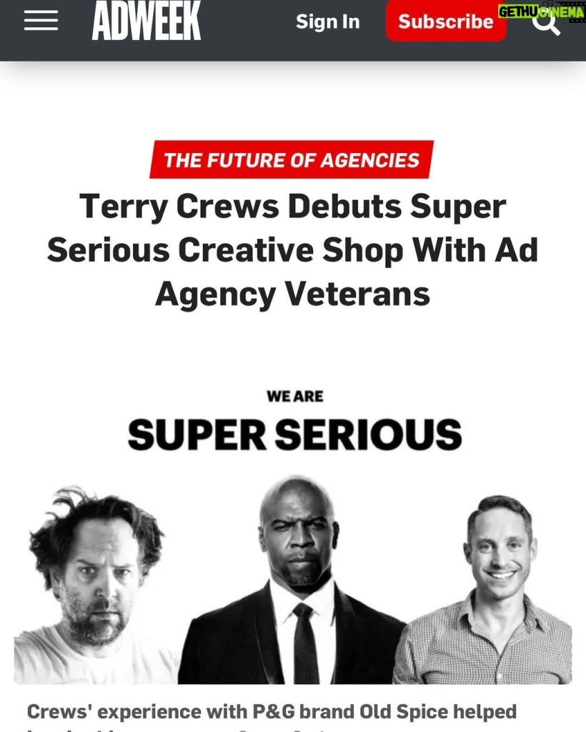 Terry Crews Instagram - IT'S TIME TO GET SUPER SERIOUS!! When I moved to Los Angeles, my main goal was to be CREATIVE. I've had so many opportunities to fuel that 🔥, but nothing more exciting than this! Introducing my new partnership with @CopyMatt and @YooHoo202... @superduperserious! Keep an eye out for our first ever spot this Sunday on @TheTonyAwards for @impossible_foods!! IT'S GETTING SERIOUS!