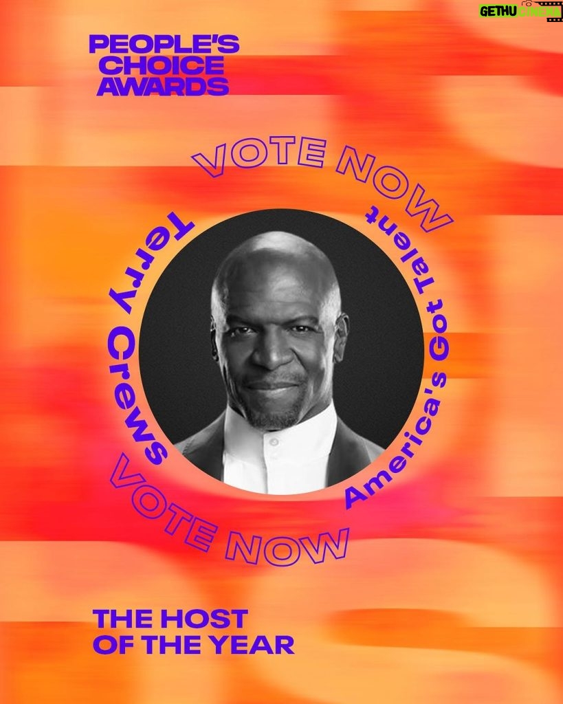 Terry Crews Instagram - Honored to be nominated for @peopleschoice Host Of The Year for @AGT! 🔥🔥🔥🔥🔥 You can vote for the #PCAs here: votepca.com!