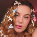 Tess Holliday Instagram - Last night was my annual Galentines Party & a time was had! 🎀 Any excuse to throw a party, celebrate love & eat a pickle tower 💅🏻🥒 #galentines #friends #galentinesparty #coquette #coquetteaesthetic #coquettefashion #charcuterie #love