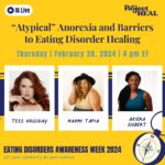 Tess Holliday Instagram - It's Eating Disorders Awareness Week, and we have a special guest joining us...on IG this time! @tessholliday will join Board Member @mylatinatherapist and CEO Akiera Gilbert tomorrow afternoon to chat about her journey, barriers to eating disorder healing, and all things community. Tune in! ❤️