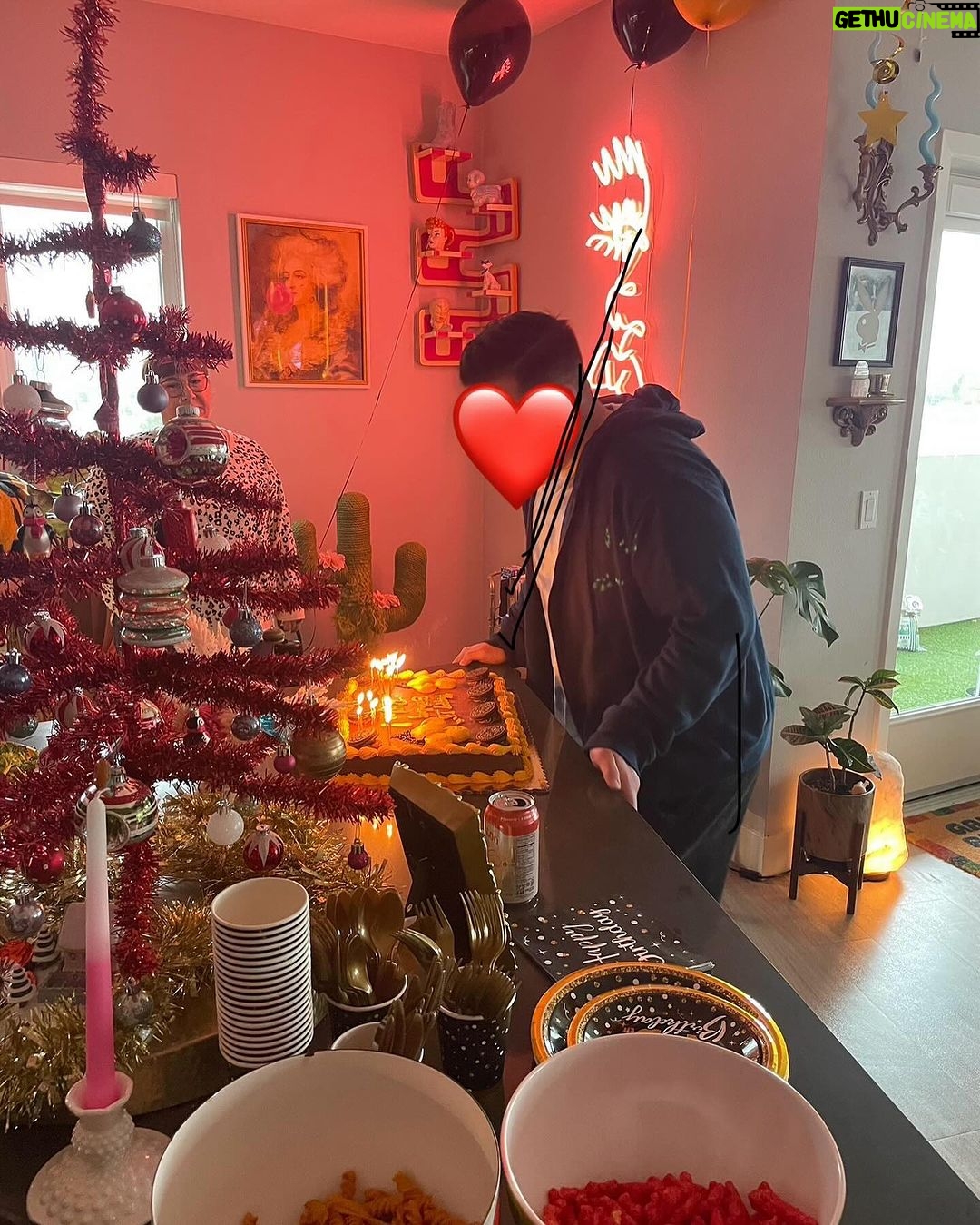 Tess Holliday Instagram - Y’all’s nephew is all grown up! This weekend we celebrated Rylee’s 18th birthday and it was so beautiful watching him walk into adulthood surrounded by so much love. He is kind, brilliant, funny, compassionate, brave and the best parts of myself and his father. He collects vinyl (just added Black Sabbath to the collection thanks to @jlbeaverton), he’s the best big brother, loves to learn and is setting out to be a veterinarian. Oh, and he’s absolutely viscous at Uno. I wrote in his birthday card what an honor it was to grow up with him, and I meant every word. It all flew by so quickly, too quickly. Happy Birthday to my sweet young man, I’m grateful to be your mom! #happybirthday #18thbirthday #momsofinstagram Los Angeles, California