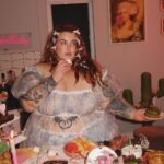 Tess Holliday Instagram – Last night was my annual Galentines Party & a time was had! 🎀 Any excuse to throw a party, celebrate love & eat a pickle tower 💅🏻🥒 #galentines #friends #galentinesparty #coquette #coquetteaesthetic #coquettefashion #charcuterie #love