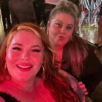 Tess Holliday Instagram - Mama is really in the streets this holliday (hehe) season & be prepared to be SICK of me!!!!! Thank you for having me @savagexfenty & to @chadkenyon @austinburnshair @olaplex for taking such good care of my hair!❤️‍🔥❤️‍🔥❤️‍🔥 #tistheseason #christmasparty #hohoho #effyourbeautystandards Los Angeles, California