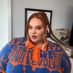 Tess Holliday Instagram - 10s across the board & yuhhh the nails match the fit💙🧡 Glam by my baby angels @angelinapanelli @makeupartistmichael FOREVER OK!!!!! Outfit is @lazyoaf Shoes @charlottestoneshoes Nails inspired by @pinterest #effyourbeautystandards #pinterestinspired #plussizestyle #facecardneverdeclines Los Angeles, California