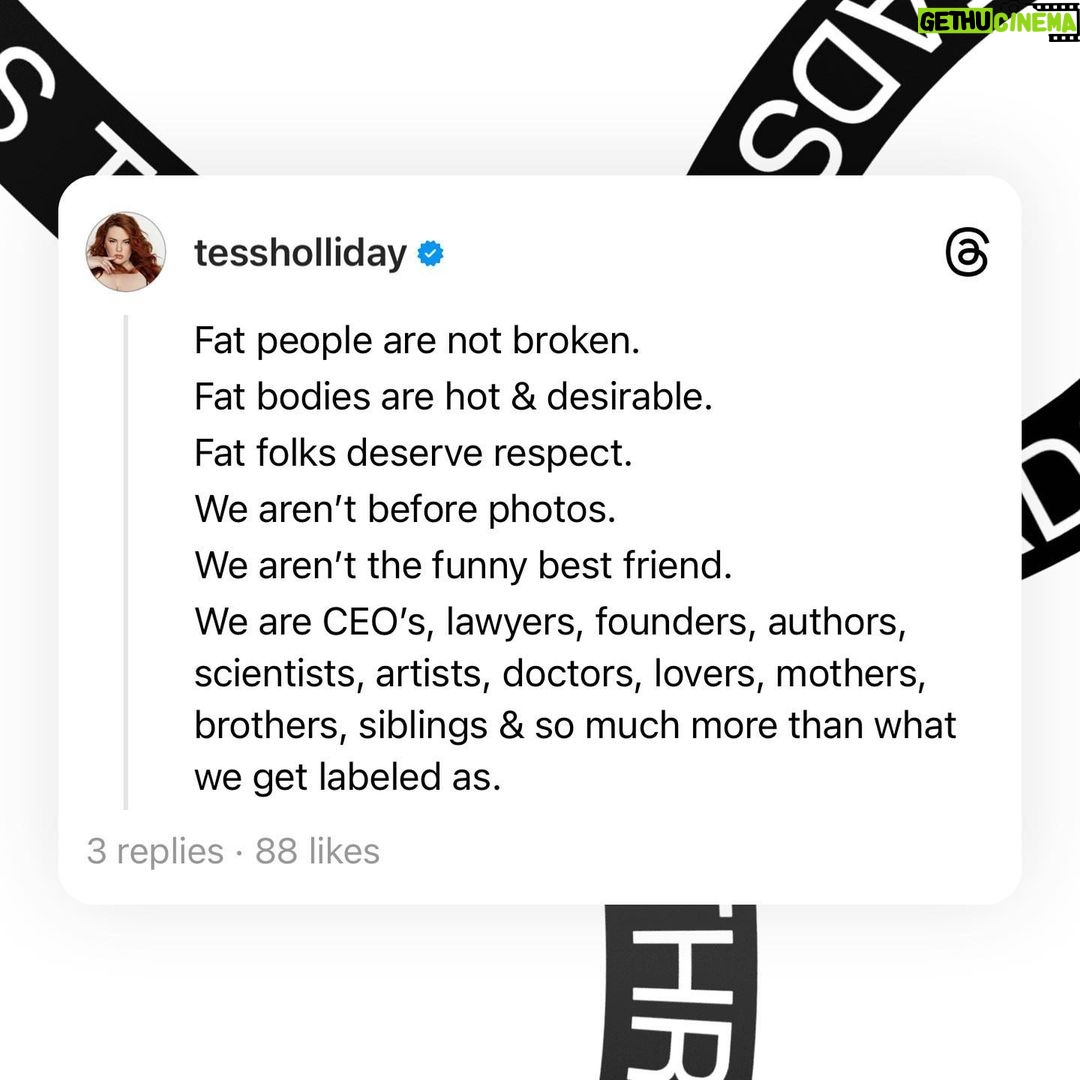 Tess Holliday Instagram - Just fattinโ it up on the new app #effyourbeautystandards #threads ๐ also posting some birthday party things over there first ๐